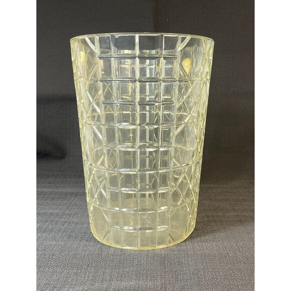 Vintage Aladdinware "Cut Crystal" Lucite Waste Basket MCM Mid Century - Picture 2 of 6